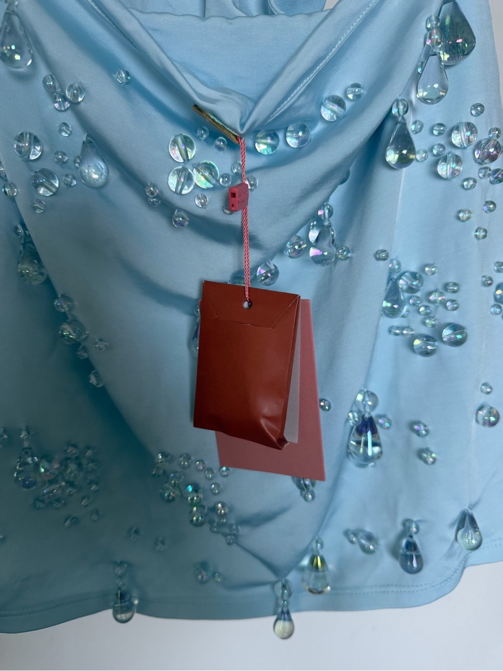 Cult Gaia Issey dress - Crystal Embellished Mini Dress in Breeze - Picture 5 of 12